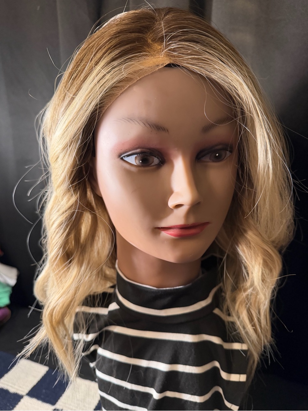 Chelsey smith crowns Kiana Blonde Wig with Soft Waves - almond halo petite